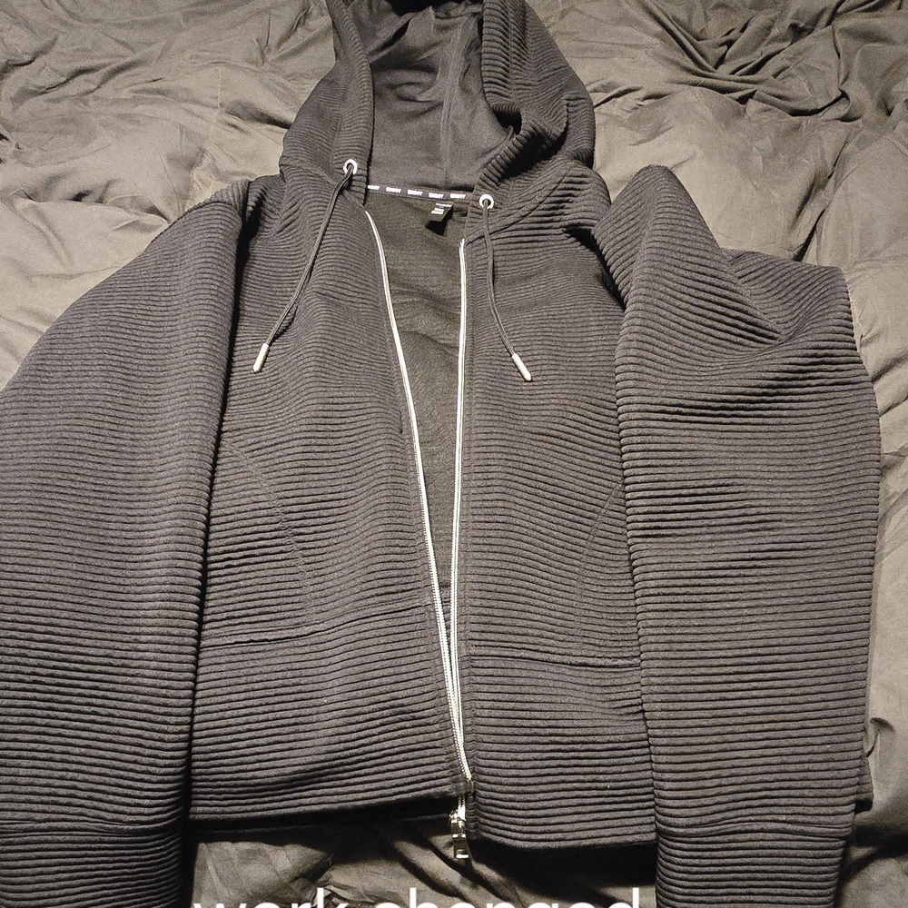 Ribbed Black Women's Hoodie